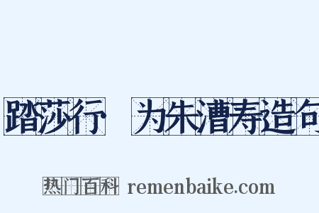 踏莎行·为朱漕寿造句是什么意思的图片